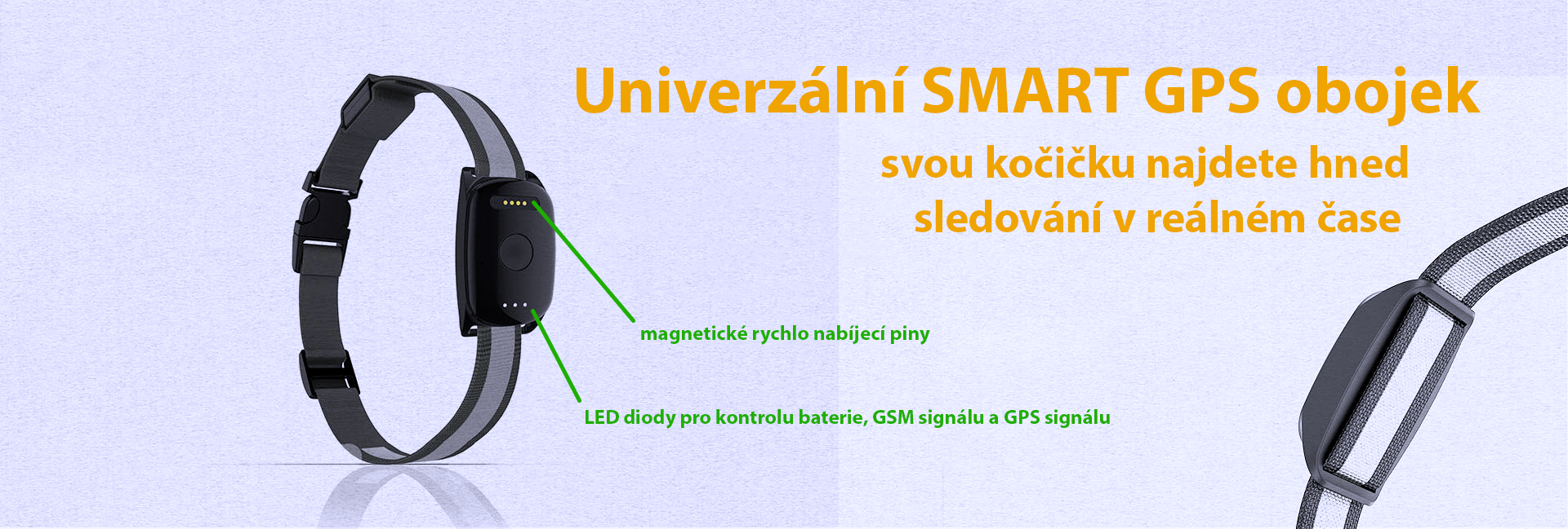 slide univerzalni obojek GPS pro kocky a psy