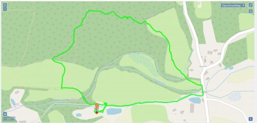 Záznam trasy GPS lokátoru