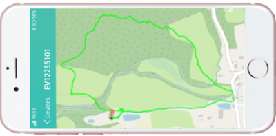 Záznam trasy GPS lokátoru